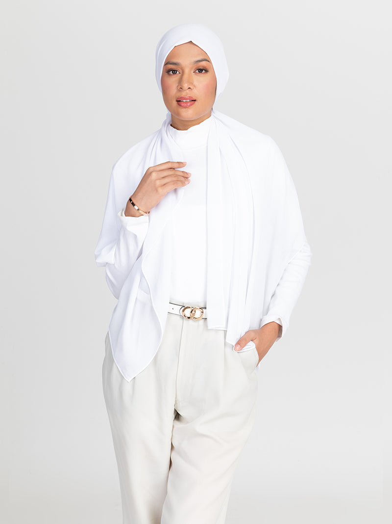 Premium Chiffon Hijab - Pearl