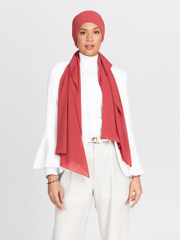 Premium Chiffon Hijab - Burgundy