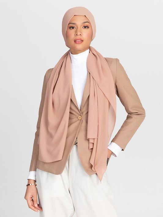Premium Chiffon Hijab - Khaki