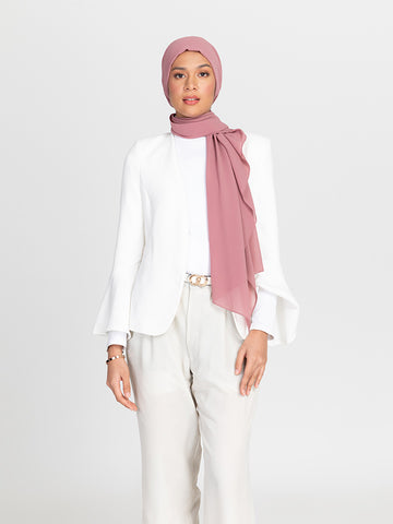 Premium Chiffon Hijab - Blush